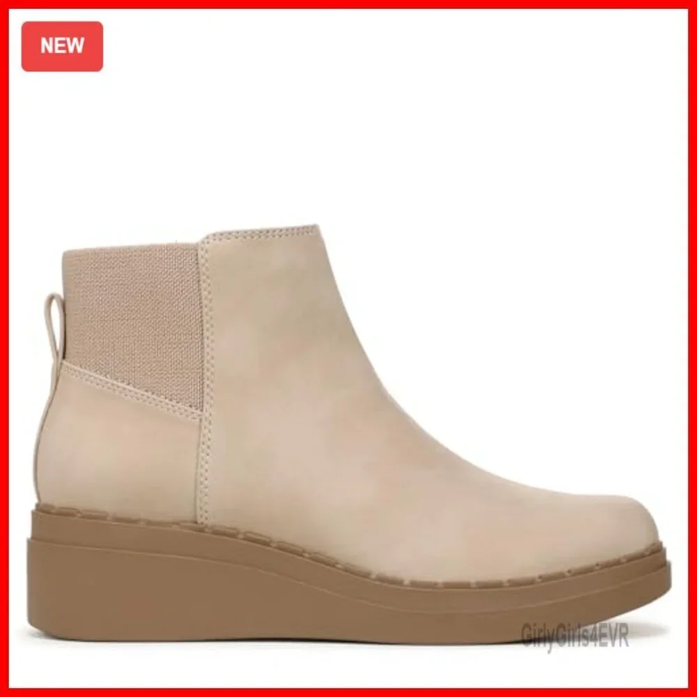 Women's Wedge Booties with Soft Cushioning, Traction Sole, 2.25 Inch Heel